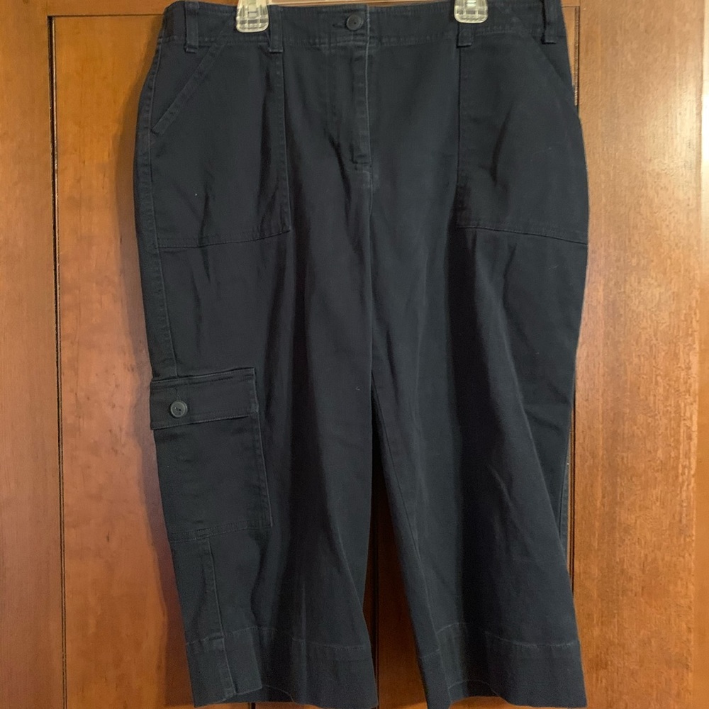 Black Christopher & Banks Stretch Capris